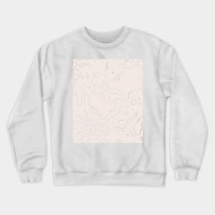 Minimalist Abstract Moon Space Warm Colours Pattern Crewneck Sweatshirt